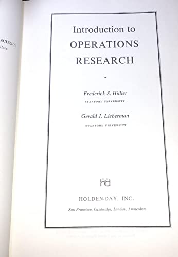 Beispielbild fr Introduction to Operations Research zum Verkauf von ThriftBooks-Atlanta
