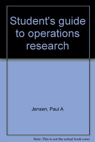 Stock image for Student's guide to operations research for sale by HPB-Red