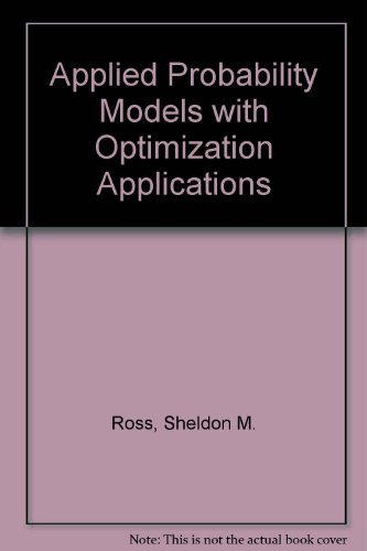 Stock image for Applied Probability Models With Optimization Applications for sale by ThriftBooks-Atlanta