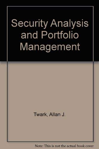 Imagen de archivo de Security Analysis & Portfolio Management: A Casebook a la venta por BookDepart