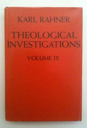 Imagen de archivo de Theological Investigations: Writings of 1965-1967 1 (Theological Investigations, IX) a la venta por ThriftBooks-Atlanta