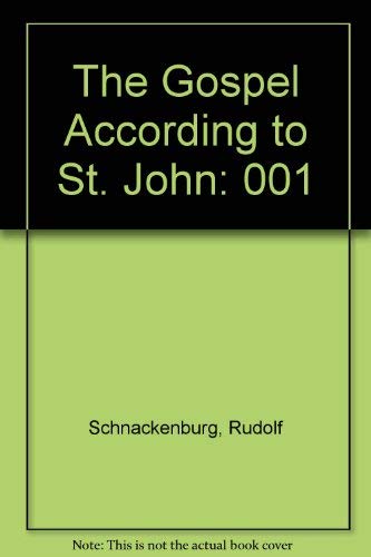 9780816412105: The Gospel According to St. John, Volume 1