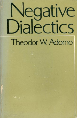 9780816491018: Negative Dialectics