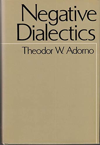 9780816491292: Negative Dialectics (A Continuum Book)