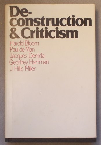 Beispielbild fr Deconstruction and criticism (A Continuum book) zum Verkauf von HPB-Diamond