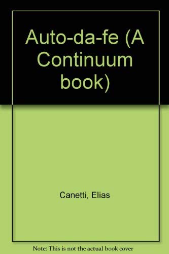 Imagen de archivo de Auto-da-fe (A Continuum book) a la venta por Ergodebooks