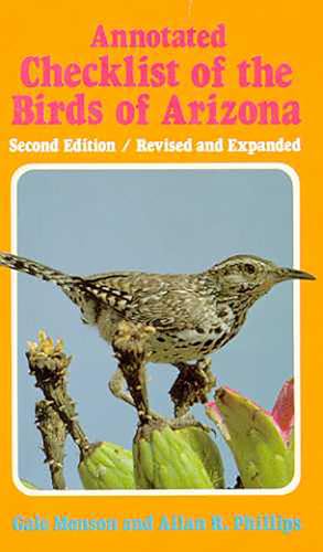 Beispielbild fr Annotated Checklist of the Birds of Arizona zum Verkauf von Sabino Books