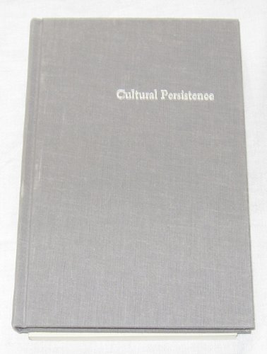 Stock image for Cultural Persistence: Continuity in Meaning and Mo for sale by N. Fagin Books