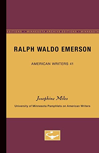 Stock image for Ralph Waldo Emerson - American Writers 41: University of Minnesota Pamphlets on American Writers for sale by Midtown Scholar Bookstore