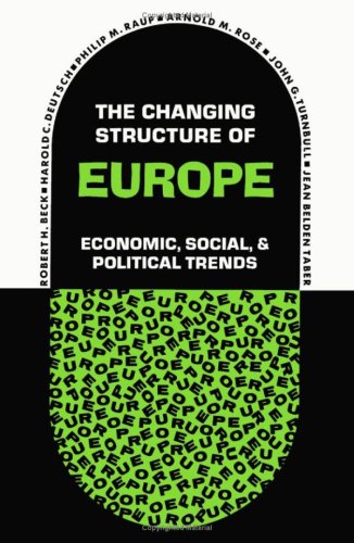 Beispielbild fr Changing Structure of Europe: Economic, Social and Political Trends zum Verkauf von Redux Books