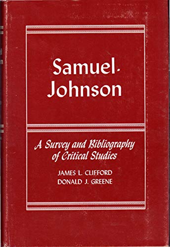 Beispielbild fr Samuel Johnson : A Survey and Bibliography of Critical Studies zum Verkauf von Better World Books