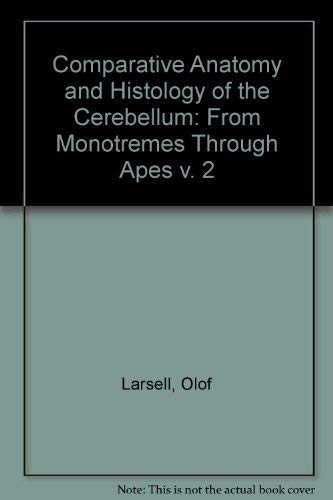 Stock image for Comparative Anatomy and Histology of the Cerebellum : Monotremes Through Apes for sale by Better World Books