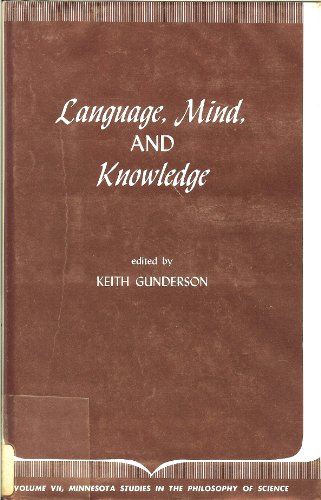 Language, Mind, and Knowledge (Minnesota studies in the philosophy of science Volume VII)