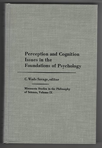 9780816608416: Perception and Cognition: Issues in the Foundations of Psychology: 9
