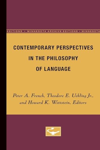 Imagen de archivo de Contemporary Perspectives in the Philosophy of Language (Minnesota Archive Editions) a la venta por Book House in Dinkytown, IOBA