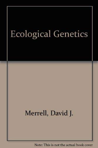 Beispielbild fr Ecological Genetics. zum Verkauf von N. Fagin Books