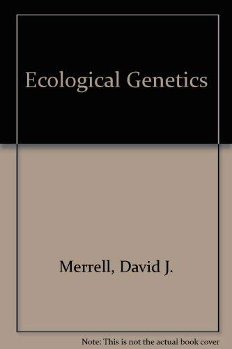 Stock image for Ecological Genetics. for sale by N. Fagin Books