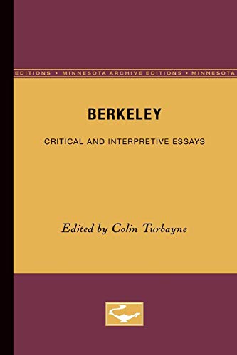 Imagen de archivo de Berkeley: Critical and Interpretive Essays a la venta por HPB-Red