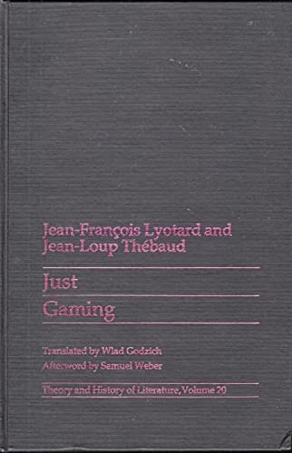 9780816612819: Just Gaming: 20 (Theory & History of Literature S.)