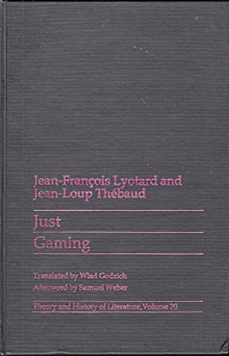 9780816612819: Just Gaming (Theory & History of Literature) (English and French Edition)
