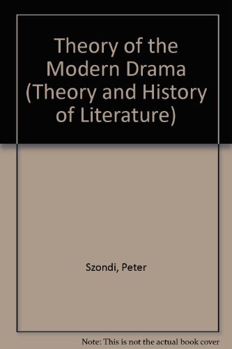 Imagen de archivo de Theory of the Modern Drama (Theory & History of Literature) a la venta por HPB-Red