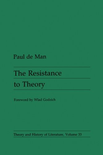 Beispielbild fr The Resistance to Theory (Theory and History of Literature) (Volume 33) zum Verkauf von HPB-Red