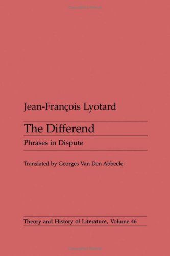 9780816616107: The Differend: Phrases in Dispute: 46 (Theory & History of Literature S.)