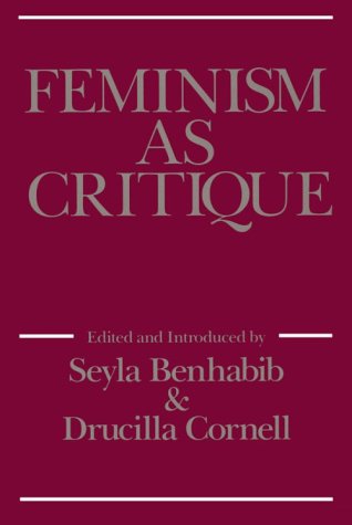 Beispielbild fr Feminism as Critique zum Verkauf von Antiquariat Walter Nowak