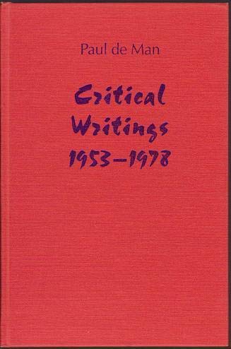 Beispielbild fr Critical Writings, 1953-1978 zum Verkauf von Better World Books