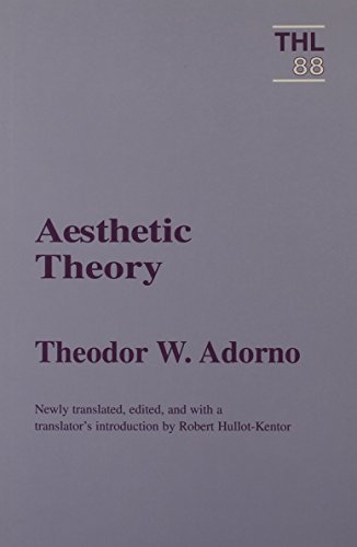 9780816617999: Aesthetic Theory: 88 (Theory & History of Literature)