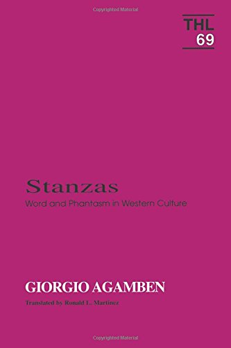 9780816620388: Stanzas: Word and Phantasm in Western Culture: 69 (Theory and History of Literature)