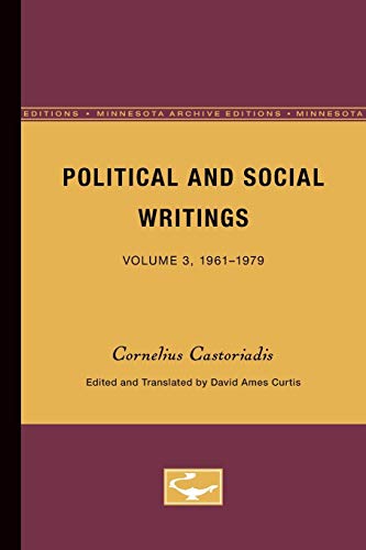 Imagen de archivo de Political and Social Writings: Volume 3, 1961-1979 a la venta por Queen City Books