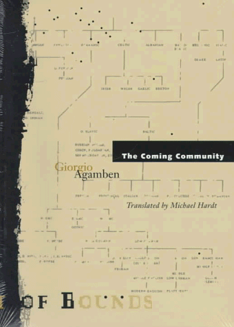 9780816622351: The Coming Community (Theory Out of Bounds, Vol. 1) (Theory Out of Bounds Series)
