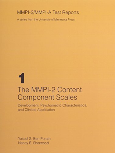 Beispielbild fr The Mmpi-2 Content Component Scales: Development, Psychometric Characteristics, and Clinical Application zum Verkauf von HPB-Red