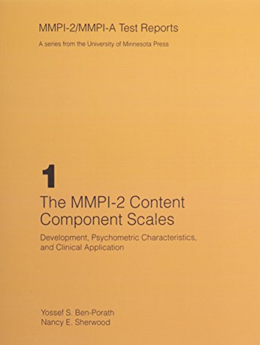 Stock image for The Mmpi-2 Content Component Scales: Development, Psychometric Characteristics, and Clinical Application for sale by HPB-Red