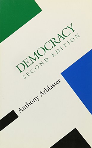 Beispielbild fr Democracy (Concepts Social Thought) zum Verkauf von Open Books