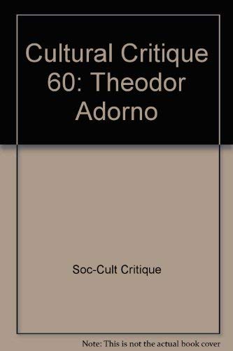 9780816643790: Cultural Critique 60: Theodor Adorno