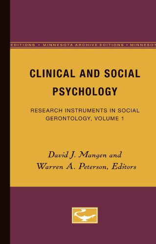 Beispielbild fr Clinical and Social Psychology: Research Instruments in Social Gerontology, Volume 1 zum Verkauf von Midtown Scholar Bookstore