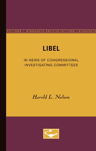 Libel (9780816669134) by Nelson, Harold L.