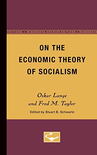 9780816671670: On the Economic Theory of Socialism
