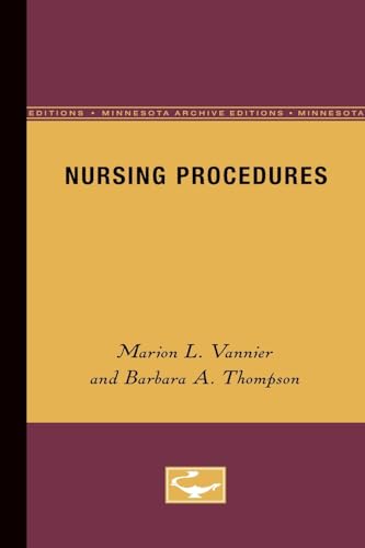 Nursing Procedures (9780816672646) by Vannier, Marion; Thompson, Barbara