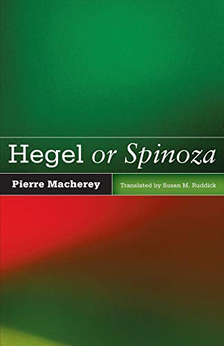 Beispielbild fr Hegel or Spinoza zum Verkauf von Blackwell's