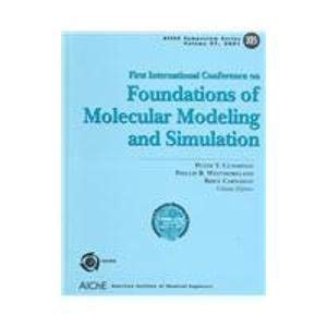 Beispielbild fr First International Conference on Foundations of Molecular Modeling and Simulation zum Verkauf von Better World Books