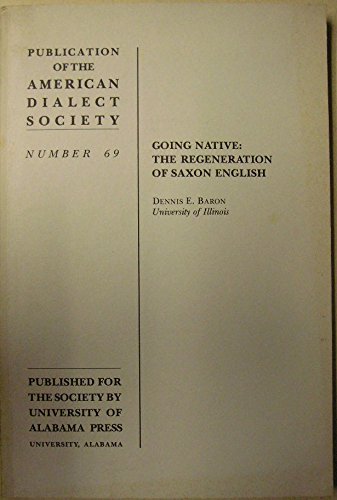 Stock image for Going Native (Publication of the American Dialect Society) for sale by Mythos Center Books