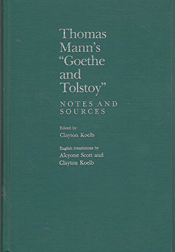 Beispielbild fr Thomas Manns Goethe zum Verkauf von ThriftBooks-Atlanta