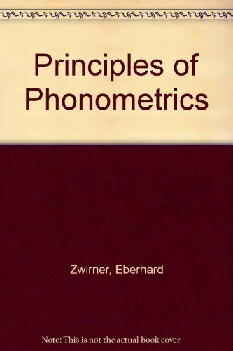Imagen de archivo de Principles of Phonometrics a la venta por Better World Books: West