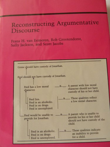 Reconstructing Argumentative Discourse (Studies in Rhetoric and Communication) (9780817306977) by Van Eemeren, Frans H.; Grootendorst, Rob; Jackson, Sally; Jacobs, Scott