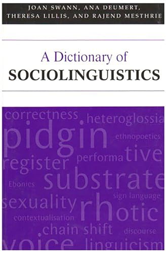 Stock image for A Dictionary of Sociolinguistics for sale by HPB-Red