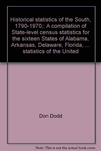 Imagen de archivo de Historical statistics of the South, 1790-1970, A compilation of State-level census statistics for the sixteen States of Alabama, Arkansas, Delaware, Florida, . a la venta por Van Koppersmith