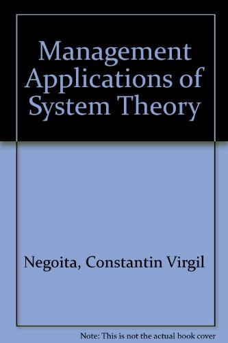 Stock image for Management Applications of System Theory for sale by Zubal-Books, Since 1961